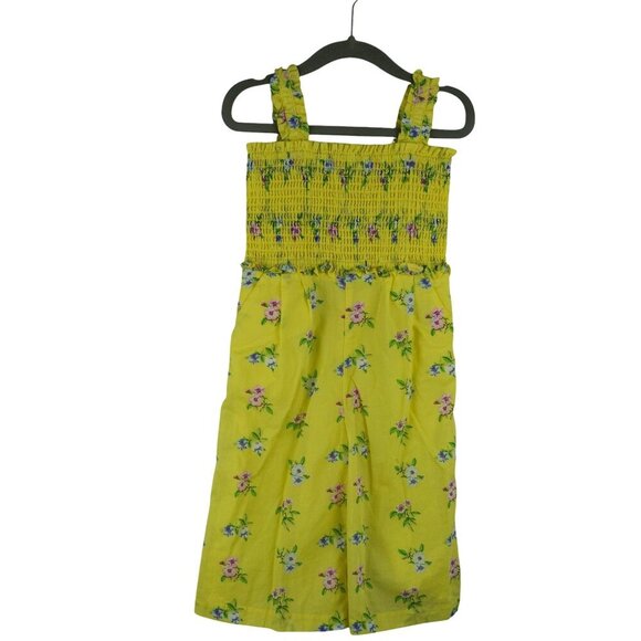 Janie and Jack Yellow Wide Leg Floral Romper Size 2T - Picture 1 of 5